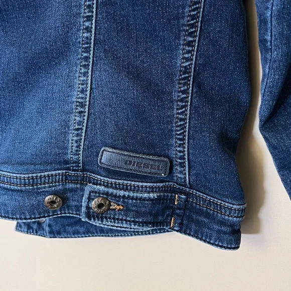 Diesel Elshar JoggJeans Stretch Denim Jean Jacket - Men's Size M - Blue - Picture 6 of 12